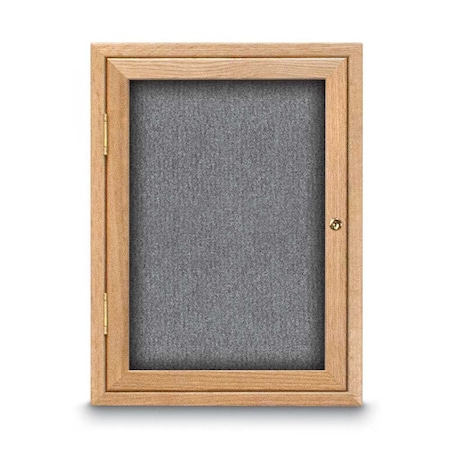 United Visual Products Sliding Door Indoor Enclosed Corkboard, 7 UV9028ACS-WHITE-BLSPRU